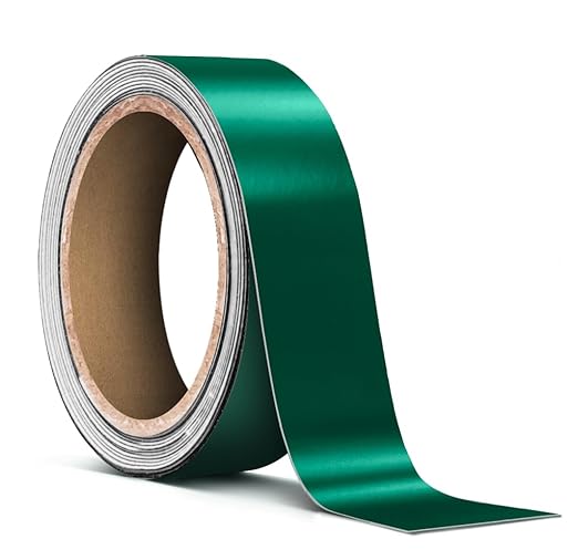 VViViD Satin Emerald Dark Green Chrome Pinstripe Vinyl Tape Roll (1” x 25ft)