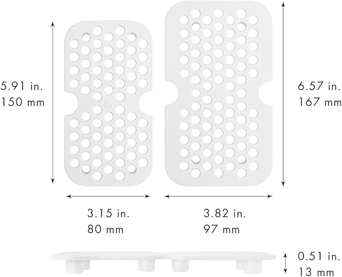 ZWILLING Fresh & Save 2-pc Drip Tray for Glass Storage Containers with Lids, Meal Prep Containers, Medium/Large, White
