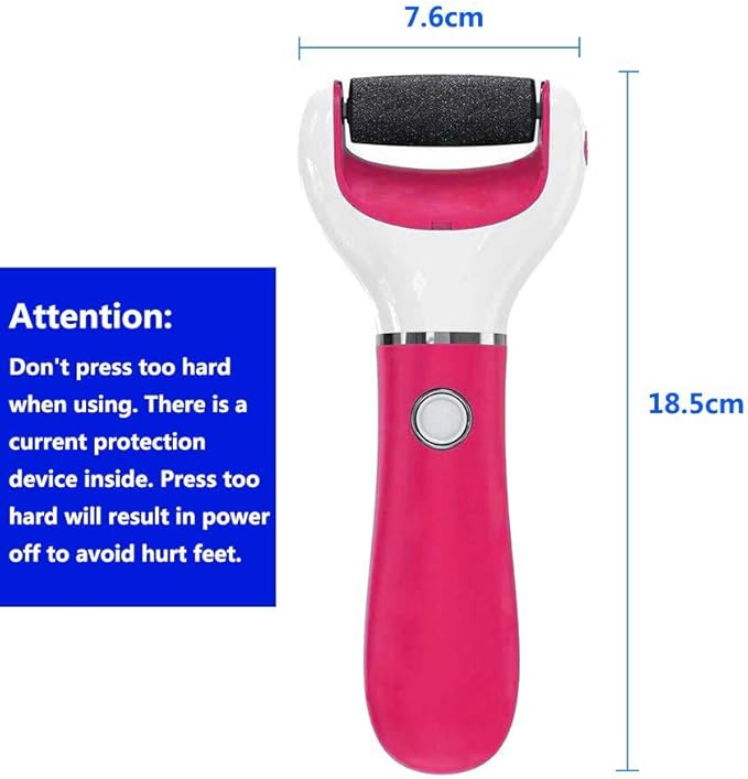 Foot Scrubber Electric Callus Remover Rechargeable Foot File Hard Skin Remover Pedicure Tools Electronic Callus kit for Cracked Heels and Dead Skin with 2 Roller Heads