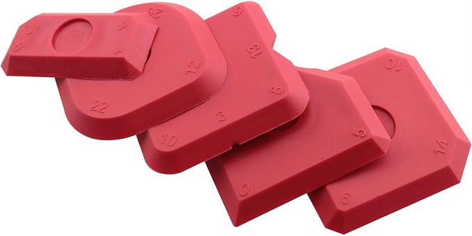 DGZZI 5PCS Grout Removal Tool Set Tile Joint Adhesive Remover Caulk Scraper Applicator Sealant Trimming Tools For Bathrooms Kitchens Windows Sinks Red