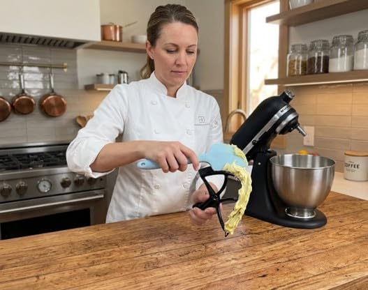 Silicone Spatula ONE Mixer Beater Scraper and Spatula, Glacier Blue