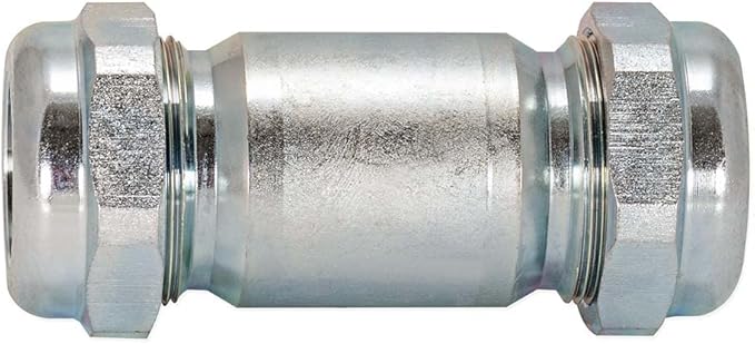 Eastman 4-1/8 Inch Long Pattern Compression Coupling, 3/4 Inch IPS, Galvanized Steel, 20564