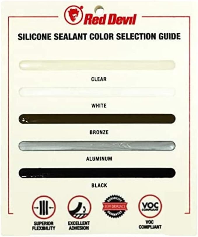 Red Devil 0785 Silicone Ultra 100% RTV Silicone Sealant, 2.8 oz. Tube, White, 12 Pack