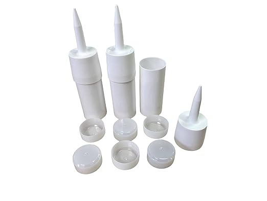 Reusable Empty Caulk Tube - Mini Caulk Tubes - Refillable Caulking Cartridge 5 oz. 1/2 Size Tubes - (3 Pack) Compatible with Standard Caulk Guns