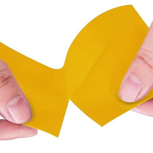 Yellow Heavy Duty Duct Tape, 4 Inch x 55 Yards, Industrial Grade Waterproof & UV Resistant, Strong Adhesive for Indoor Outdoor Repairs, Crafts, Home Improvement and DIY Projects