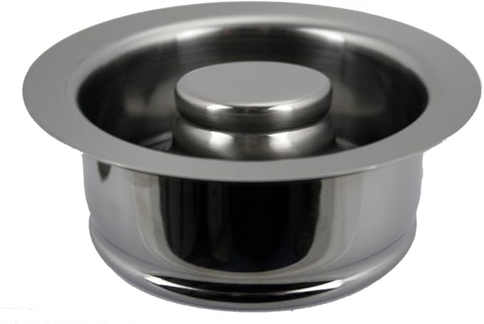 Westbrass D2089-07 4-1/4" Kitchen Sink Waste Disposal Drain Flange and Stopper, Satin Nickel