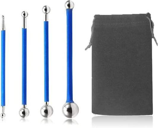 4 Pcs Metal Ball Tile Caulk Finishing Tools Tile Floor Joint Repair Kit Concrete Countertop Caulking Tool Tile Grout Coating Pressing Tools DIY Sculpture Modeling Tools Cake Decoration Tools