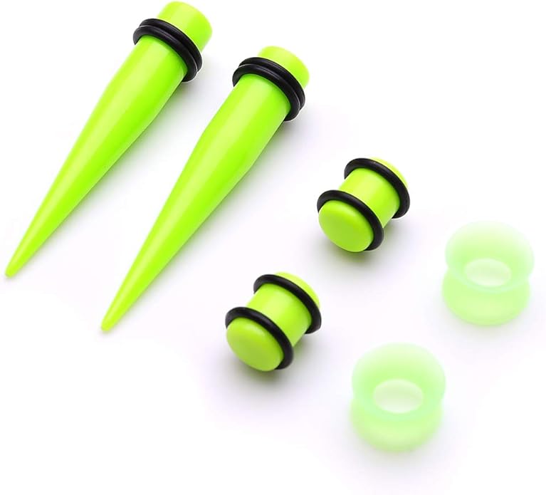 JieyueJewelry 50/54 Pieces Ear Stretching Kit 14G-00G Acrylic Tapers and Plugs + Silicone Tunnels - Ear Gauges Expander Set Body Piercing Jewelry