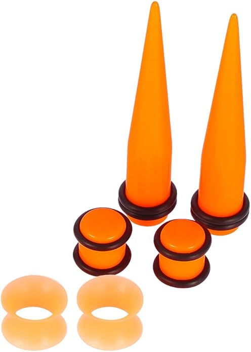 JieyueJewelry 50/54 Pieces Ear Stretching Kit 14G-00G Acrylic Tapers and Plugs + Silicone Tunnels - Ear Gauges Expander Set Body Piercing Jewelry