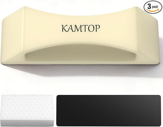 Kamtop Floor Gap Fixer Tool, Nano-Adhesion Plank Grabber for Laminate, Vinyl & Hardwood Floors, Reusable Nylon Flooring Gap Repair Tool with Impact Block, Spare Pad & Sponge for DIY Home Repair