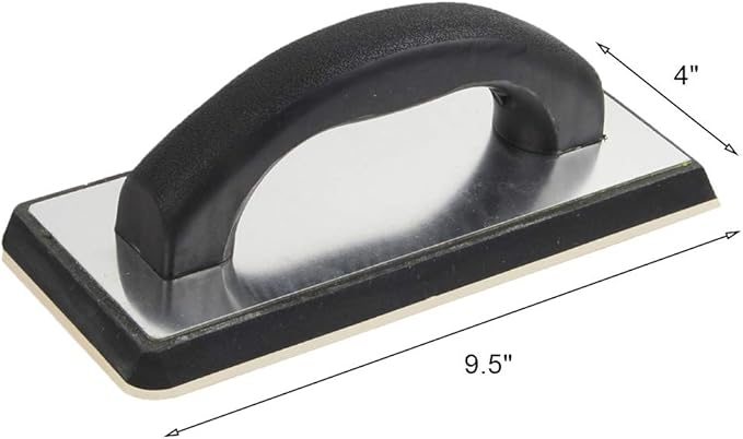 Grout Float 9.5" x 4" - Rubber Sponge Pad for Masonry, Concrete, Drywall, Stucco or Grout - Fine Texture