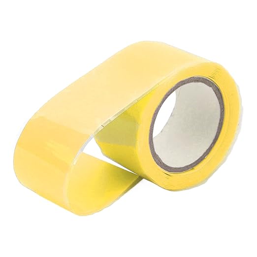 Self Fusing Silicone Tape, Waterproof Insulation Adhesive Tape, 2 Packs 1.5m x 2.5cm - High Temperature, Strong Tensile Strength, Ideal for Pipe and Hose Repair (Yellow)