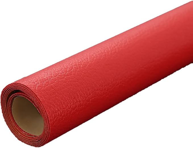 Red Leather Repair Patch, 53.9 x 13.7 Inch Self Adhesive Leather Repair Tape, Large Vinyl Leather Repair Kit for Furniture, Car Seats, Sofats, Couch, Office Chair