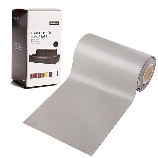Leather Repair Patch Tape Light Gray 3 x 60 inch Self Adhesive Leather Repair Tape for Furniture, Car Seats, Couch, Sofa, Office Chair, Vinyl Repair Kit