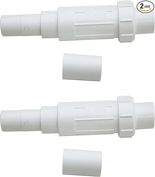 LESSO 3/4 Inch PVC Pipe Repair Kit, 3/4" PVC Repair Coupling for Broken or Cracked In-Ground Pipes Waterproof Durable, SCH40 White (2 Sets)