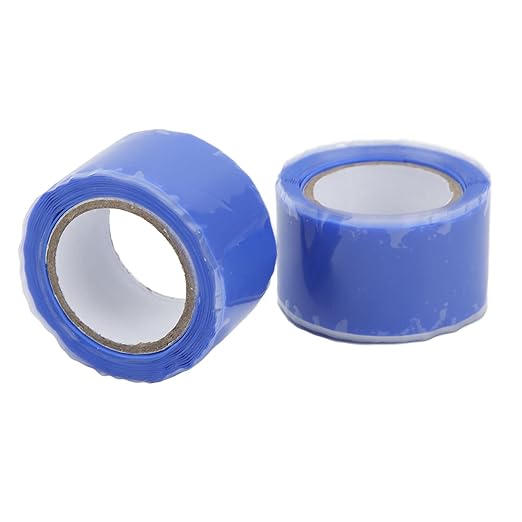 Self Fusing Silicone Tape High Temperature Adhesive Tape for Plumbing Repairs Hose Leak Fixing 2 Rolls 1.5m x 2.5cm (Blue)