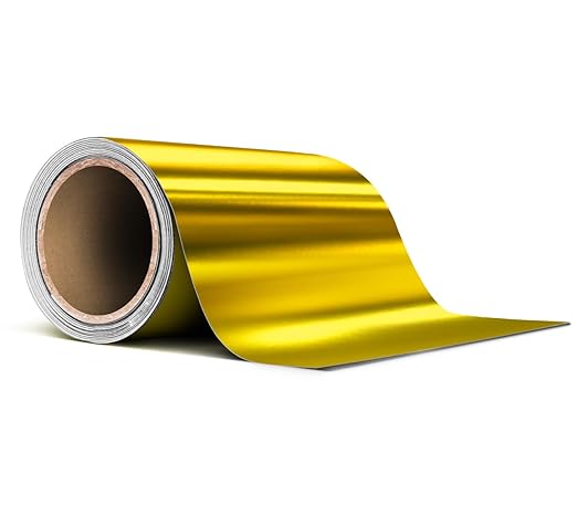 VViViD Satin Gold Chrome Pinstripe Vinyl Tape Roll (3” x 25ft)