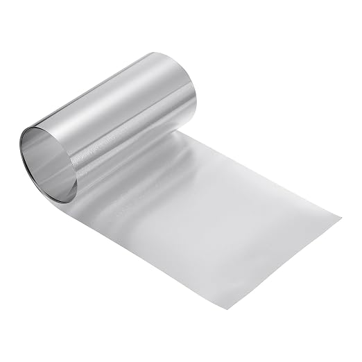 uxcell Aluminum Flashing Roll, 4in x 3.3ft Metal Roof Panels 0.05mm Waterproof Aluminum Sheet Roll for House Repair, Roof Flashing, Sealing Windows Doors, DIY Projects