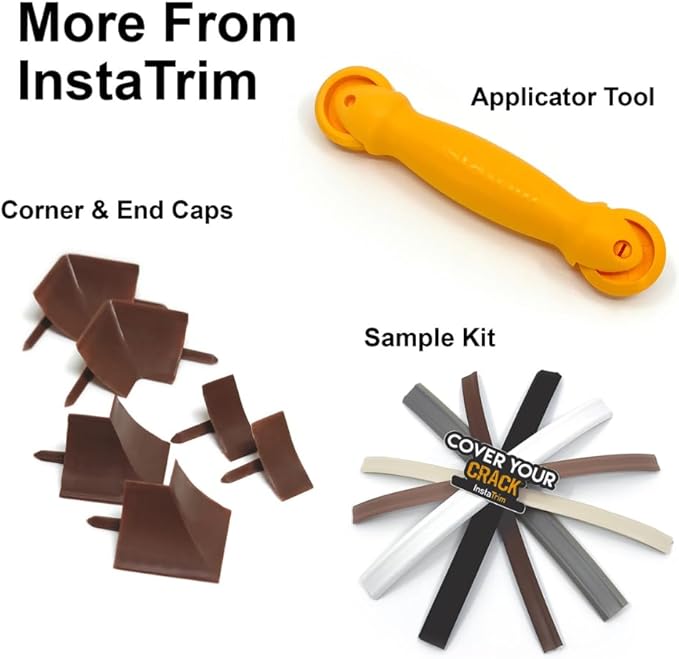 InstaTrim INCAPBLK10 Wide End Cap Pieces Moldings & Trims, Black