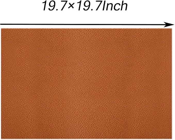 Faux Leather Repair Patch 19.7 × 19.7In,Khaki Self - Adhesive Leather Repair, 2.5MM Thick Upholstery Leather for Upholstery Crafts, DIY Sewing, Sofas, Furniture, Car Seats, Chairs(1Pcs)