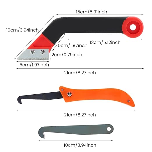 11 Pack Grout Removal Tool Kit, Long-Lasting Saw Angled Tile Grout Remover with 2 Tile Grout Saws 6 Replacement Blades & 2 Grout Cleaning Blades, for Tile Cleaning