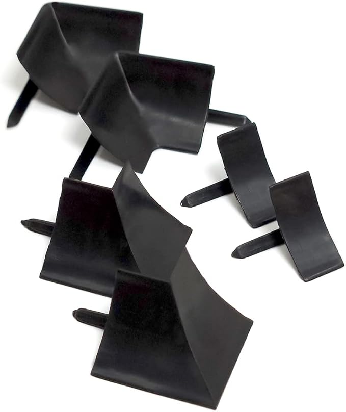 InstaTrim Corner & End Caps - Six Black 3/4" Wide Caulk Strip Corner and End Pieces - Finishing Caps for Corners & Exposed Ends - Paintable
