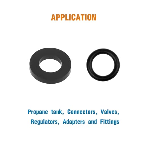 10Pcs Propane Tank Gasket and 10Pcs O-Rings for Soft Nose P.O.L. Fittings, Rubber Gas Leakage-Proof Sealing, Fit for Propane Gas Adapters, Pipe Connectors, Valves, Regulators, Accessories