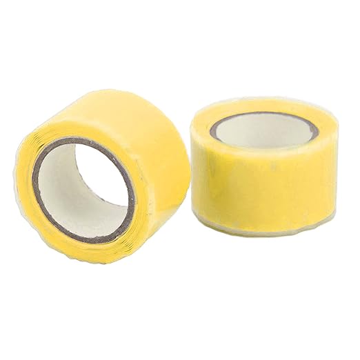 Self Fusing Silicone Tape, Waterproof Insulation Adhesive Tape, 2 Packs 1.5m x 2.5cm - High Temperature, Strong Tensile Strength, Ideal for Pipe and Hose Repair (Yellow)