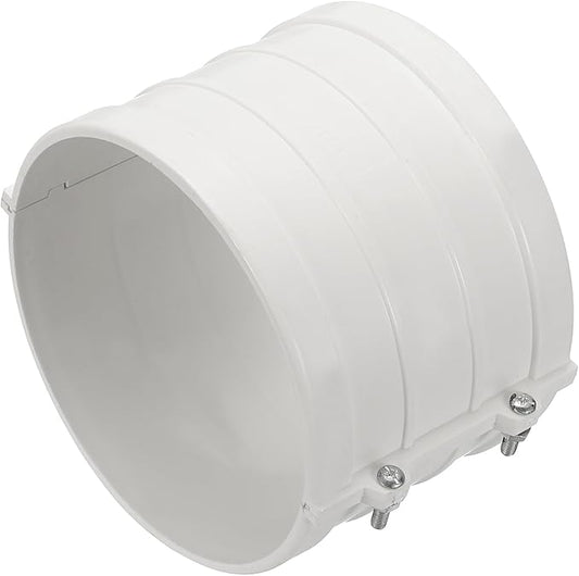 PATIKIL 6-5/16" Water Pipe Repair Clamp PVC Leak Sealer for OD 160mm PE/PPR/Pipes and Plumbing (Length 4.7 Inch), White