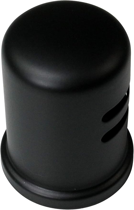 Westbrass D200-1-5-62 1-3/4" x 2-3/4" Solid Brass Air Gap Cap Kit, Skirted, Matte Black (5-Pack)