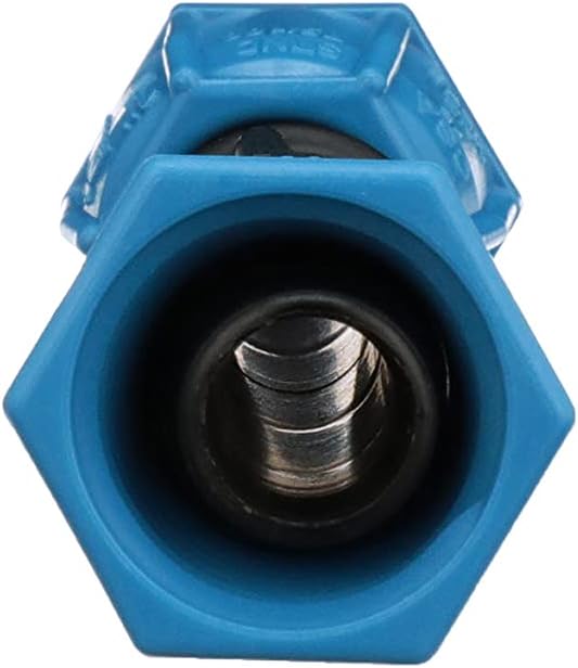 Watts ASC12 ANKA Series High Pressure Poly-Pipe Straight Coupling, 1/2" x 1/2" Black Fitting w/ Blue Tapered Nut Seals, High Grade Glass Fiber Reinforced Nylon, Agriculture & Irrigation