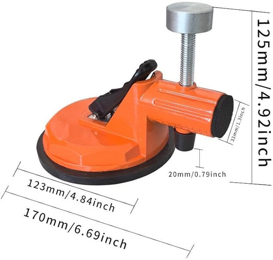Floor Gap Fixer Tool,Laminate Flooring Tools with Enhanced Vacuum Suction Cup,Tile Countertop Installation Tool,Heavy Duty Plank Grabber for Glass Stone Slab Vinyl Flooring Gap Repair (Orange 2pcs)