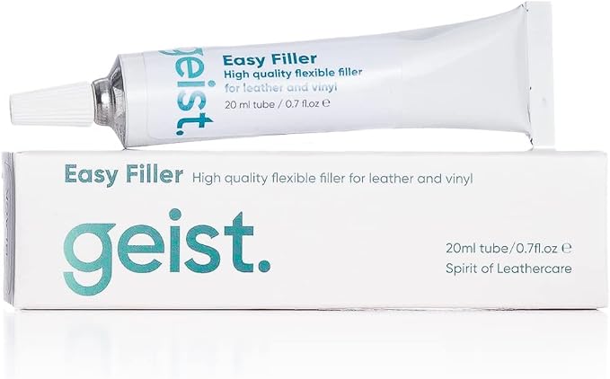Geist. Easy DIY Colour Restorer and Filler for Leather & Vinyl | Refresh, Repair & re-dye Scuffs, Colour Damage and Small Cracks (Anthracite, 20ml Filler)