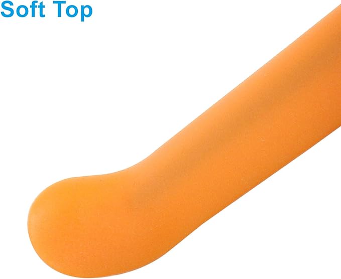 Hitefu 3 Pcs Silicone Jar Spatulas, Non-Stick Scraper Tools for Baking Cake & Spraying Butter Cream (Black, Blue & Orange)