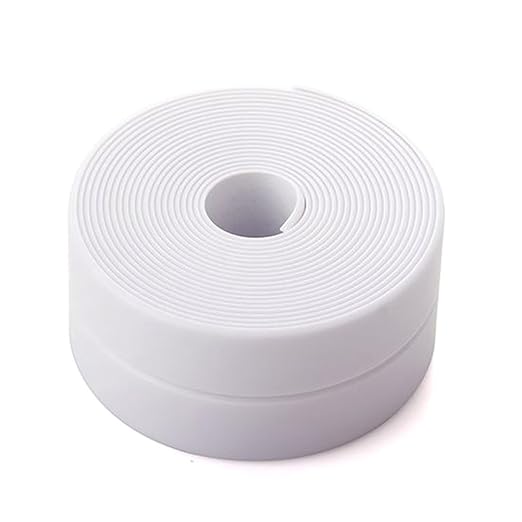 Daycount Tape Caulk Strip Seal for Toliet Bathtub, Sink, Kitchen, Wall Edge, Self Adhesive Corner Liner 126''x1.57'' (White)