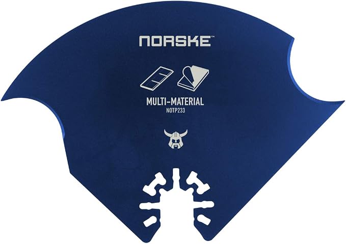 Norske Tools NOTP233 Multi-Material Oscillating Multi Tool Accessory Blade for Ashphalt Shingles, Thin PVC Floors, Carpet & Padding, Roofing Fabric and Foam Insulation