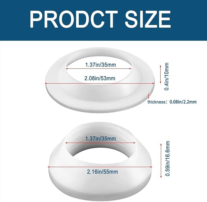 Drainage Seal,Universal Basin Drain Gasket Replacement Parts,Thickened Silicone Sealing Ring for Bathroom Sink Drain Stopper，Includes Top and Bottom Washers Seals (White-2 Sets)