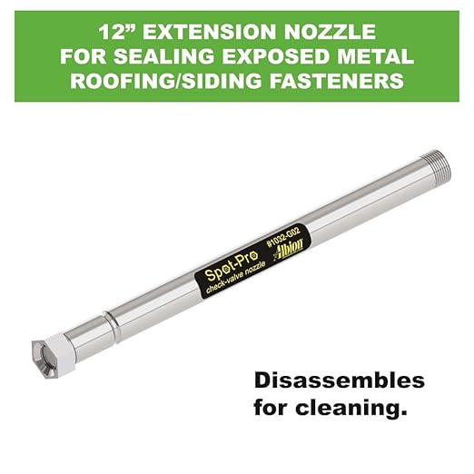 Albion Engineering B12B30SP Spot-Pro® System, B-Line Manual Bulk Dispenser + Extension Nozzle for Sealing Exposed Metal Roofing/Siding Fasteners, Complete Kit with Accessories, 30 oz (1 Quart)