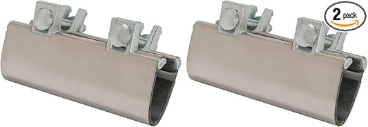 Eastman 1-1/2 Inch IPS Pipe Repair Clamp, 6 Inch Length, Stainless Steel, 45197 Grey (Pack of 2)