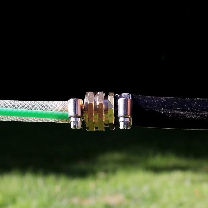 Solid Brass Garden Hose Repair kit Connector with Stainless Steel Clamps, Male Adapter/Female Garden Hose Swivel Fitting… (1/2" Barb x 3/4" Female -2 Sets)