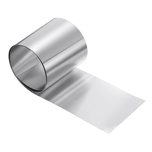 uxcell Aluminum Flashing Roll, 3in x 3.3ft Metal Roof Panels 0.2mm Waterproof Aluminum Sheet Roll for House Repair, Roof Flashing, Sealing Windows Doors, DIY Projects