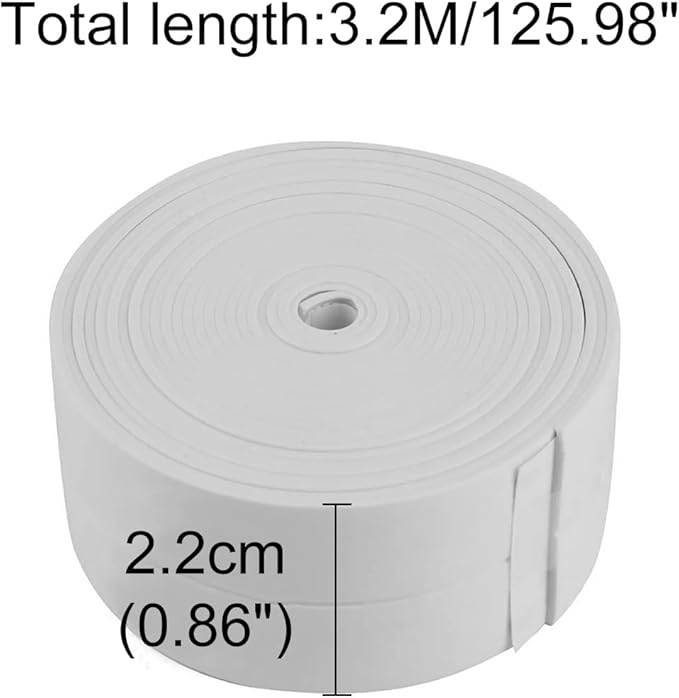 Caulk Strip Tape, Waterproof Dustproof PVC Self Adhesive Caulking Sealing Tape for Kitchen Sink Toilet Bathroom Shower Bathtub Wall(0.86" x11',Brown)