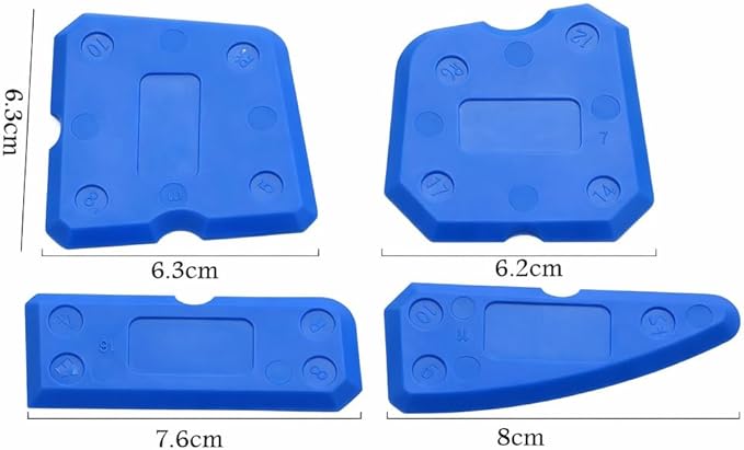 8pcs Caulking Tool, Caulking Tool Kit, Silicone Glass Cement Caulking Scraper, Caulking Sealant Scraper for Sealant Grout Finishing Sealing