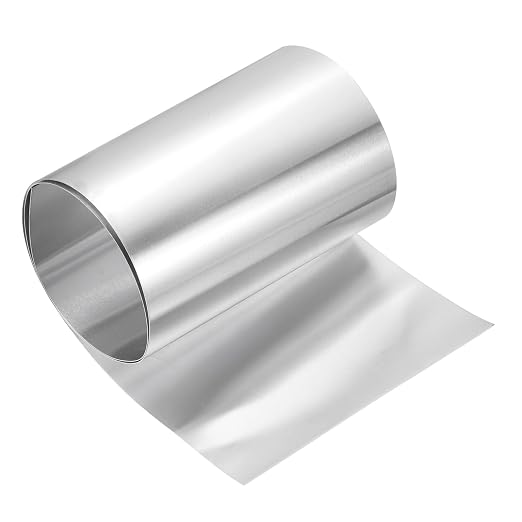 uxcell Aluminum Flashing Roll, 8in x 3.3ft Metal Roof Panels 0.3mm Waterproof Aluminum Sheet Roll for House Repair, Roof Flashing, Sealing Windows Doors, DIY Projects