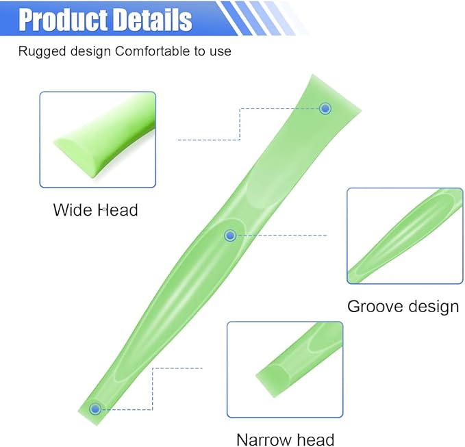ZIMISI 2 In 1 Plastic Scraper Tool, No-Scratch Small Scraper Cleaning Tool, Multipurpose Sticker Remover Tool for Tight Spaces, Stiff Crevice Scrapers for Removing Paint, Labels, Car Detailing