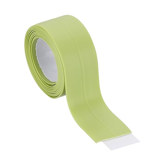 PATIKIL 1" x 3.3 ft Caulk Tape, Caulk Strips PVC Self Adhesive Caulking Tape Waterproof Edge Protectors for Bathroom Accessories Kitchen Countertop, Green