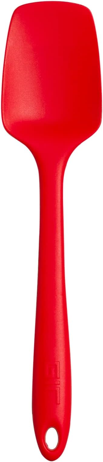 GIR: Get It Right Premium Seamless Spoonula - Non-Stick Heat Resistant Silicone Scraper Spatula - Perfect for Mixing, Serving, Scraping, Stirring, and More - Mini - 8 IN, Red