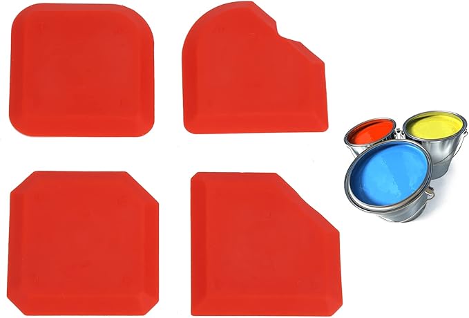 4Pcs/set Caulking Tool Kit Silicone Sealant Remover Smoother Finisher Scraper Cleaner Caulking Tool Kit for Grout Finishing Sealing