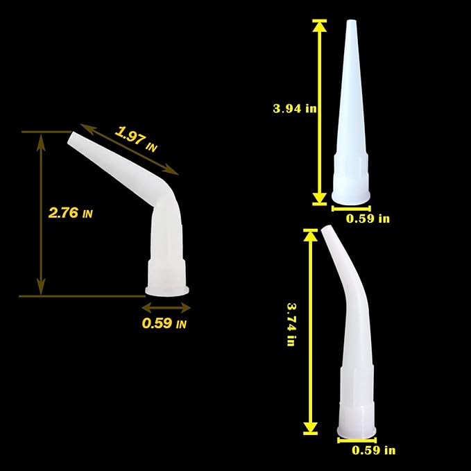 Curved caulking gun caulking nozzle, caulking extension nozzle, caulking extension nozzle, caulking tool gun (white 10+5+5 pieces)