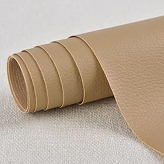 Self Adhesive Leather Repair Patch,Leather Repair Patch Tape Kit,Vinyl Repair Patches Waterproof for Couches,Furniture,Kitchen Cabinets,Car Seats (Khaki,7.87"×11.81")